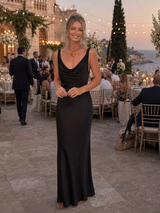 Sigler | Sleeveless Cowl Neck Fitted Maxi Dress – Black | The Bellemont Sisters Australia