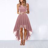 Kaitlyn | Women’s Wedding Guest High-Low Elegant Dress – Pink | The Bellemont Sisters Australia