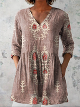 Elise | Long Blouse with V-Neck – Pink | The Bellemont Sisters Australia