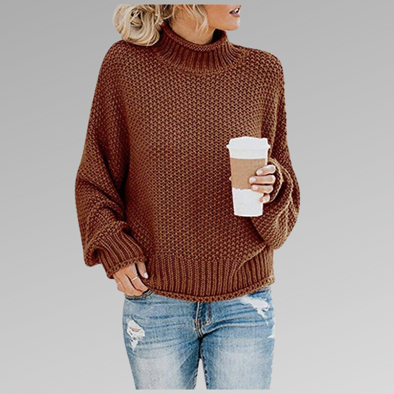 Stylish Knitted Sweater - Comfortable and Timeless – Brown | The Bellemont Sisters Australia