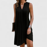 Clarhild | Elegant Flattering Dress With V-Neck | The Bellemont Sisters Australia