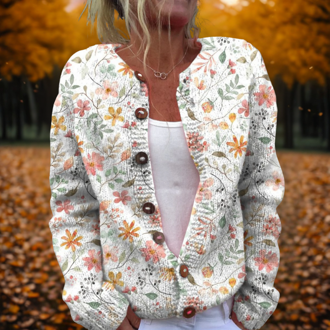 Grace | Flowers Print Cardigan – Multicolour | The Bellemont Sisters Australia