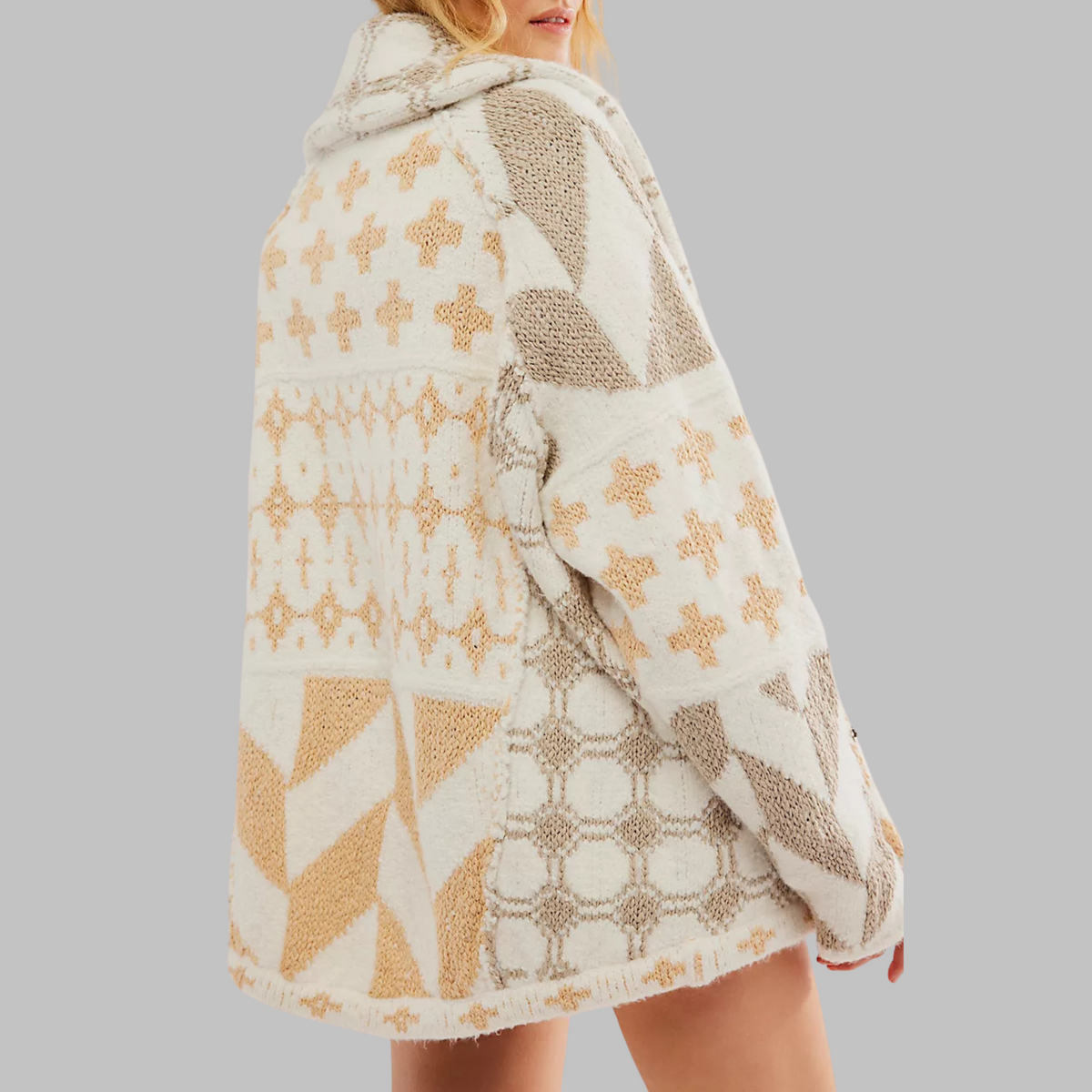 Evangelia | Elegant Cardigan – Beige | The Bellemont Sisters Australia
