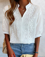 Xavier | Women’s Summer V Neck Puff Sleeve Blouse | The Bellemont Sisters Australia