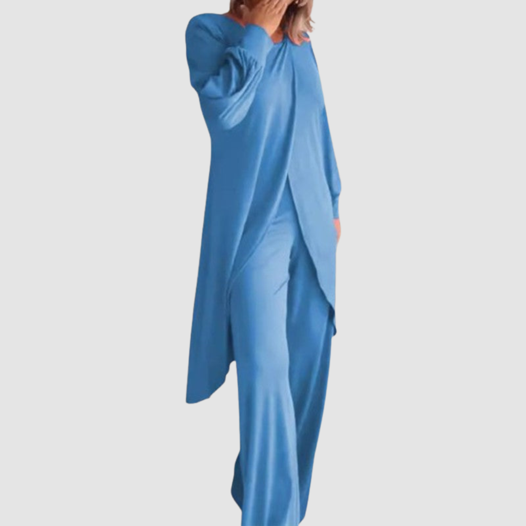 Laine™ Elegant 2-Piece Set – Light Blue | The Bellemont Sisters Australia