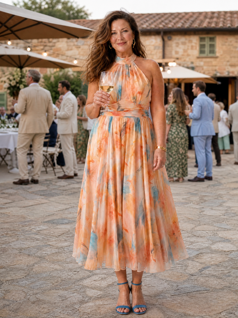 Elin™ Soft Halter Midi Dress | The Bellemont Sisters Australia