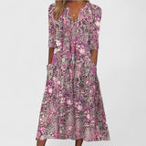Queenie | Elegant Summer Dress – Pink | The Bellemont Sisters Australia