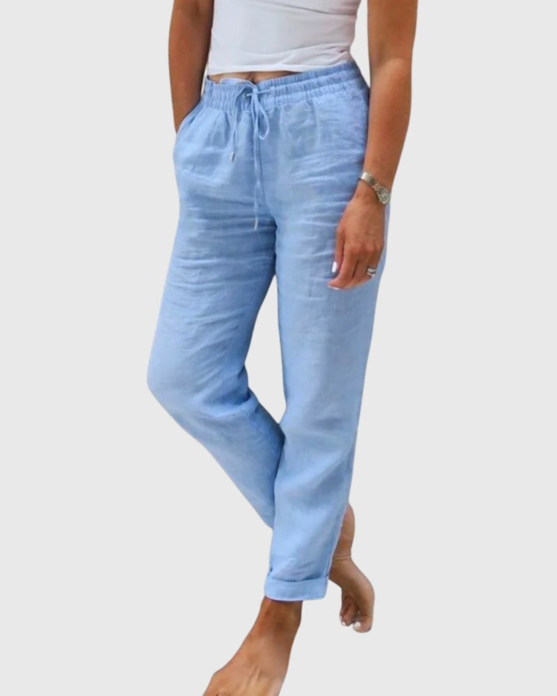 Margaret | Elegant Women's Pants – Blue | The Bellemont Sisters Australia