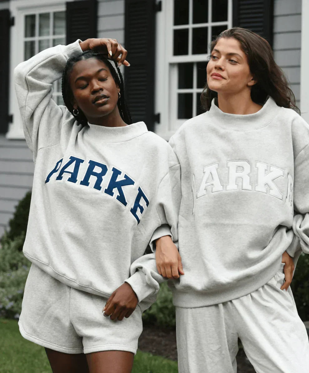 Varsity Sweatshirts and Hoodies – Grey Sweatshirt 2-Pack Navy & White Letters | The Bellemont Sisters Australia