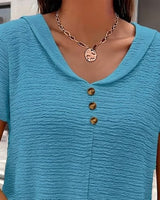 Barbara|Collar T-Shirt with Buttons | The Bellemont Sisters Australia