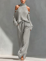 Alessia | Off-Shoulder Two-Piece – Grey | The Bellemont Sisters Australia