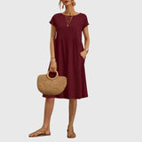 Mirabel™ | Elegant Spring Dress – Burgundy | The Bellemont Sisters Australia