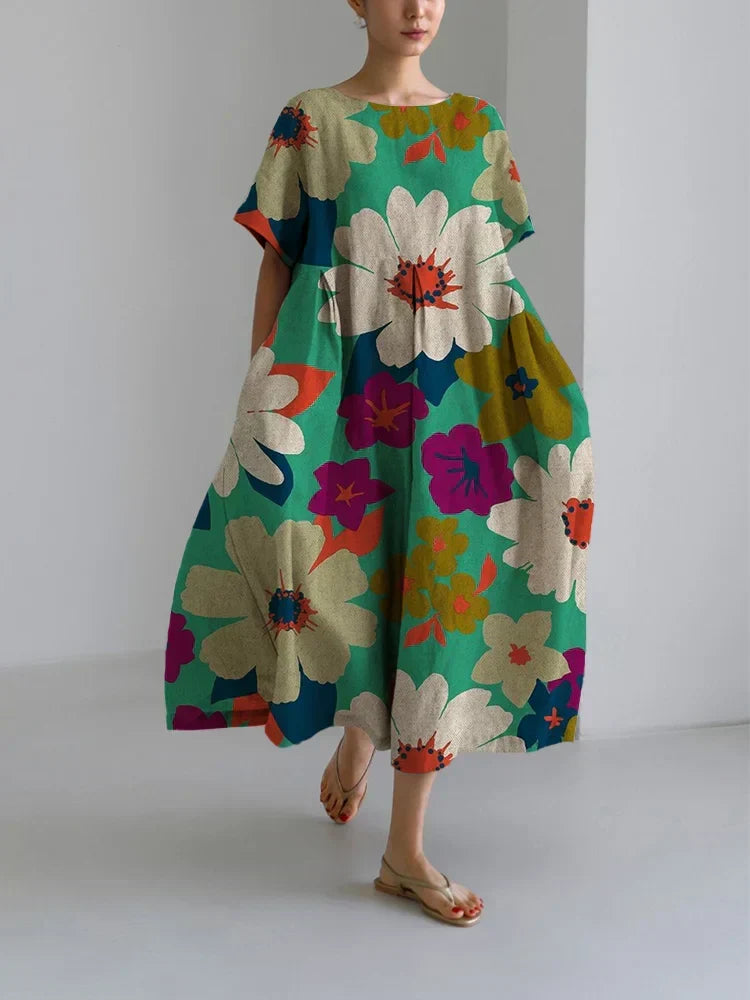 Vito floral summer dress – Green | The Bellemont Sisters Australia