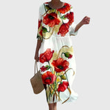 Hayley | Stylish Floral Maxi Dress – Red | The Bellemont Sisters Australia