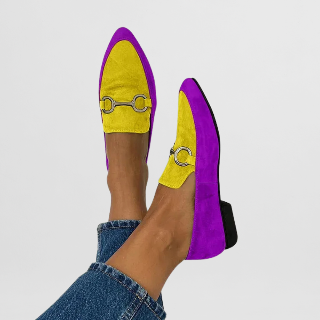 Mireille | Orthopedic Loafers – Purple Yellow | The Bellemont Sisters Australia