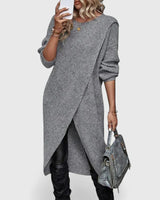 Zarymelle | Elegant Sweater Dress – Gray | The Bellemont Sisters Australia