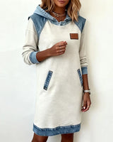 Lunariae – Casual Contrast Hoodie Dress | The Bellemont Sisters Australia