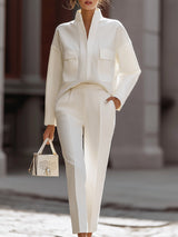 Arvessa | Luxury Set with a Shirt – Ivory | The Bellemont Sisters Australia