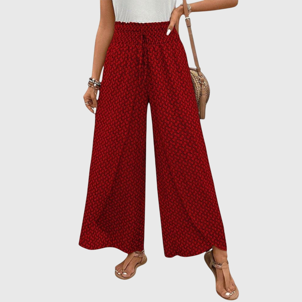 Chiara - Stylish Palazzo Pants – Red | The Bellemont Sisters Australia