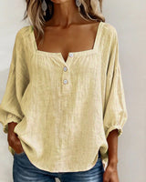 Diane | Square Neck Lantern Sleeve Shirt | The Bellemont Sisters Australia