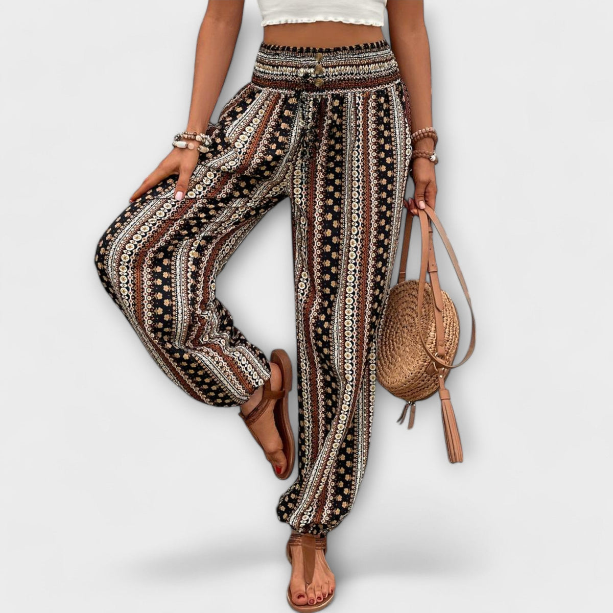 Scarlett - Pants With Ethnic Graphic | The Bellemont Sisters Australia