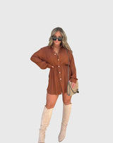 Nova | Elegant Romper Dress – Copper | The Bellemont Sisters Australia