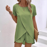 AMALIA™ – Elegant Summer Co-ord Lounge Set – Green | The Bellemont Sisters Australia
