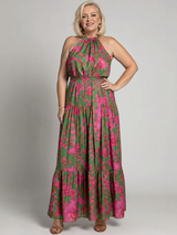 Rowen | Draped Halter Midi Dress | The Bellemont Sisters Australia
