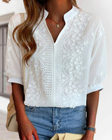 Xavier | Women’s Summer V Neck Puff Sleeve Blouse | The Bellemont Sisters Australia