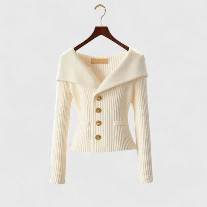 Avelora | Elegant Cardigan – White | The Bellemont Sisters Australia