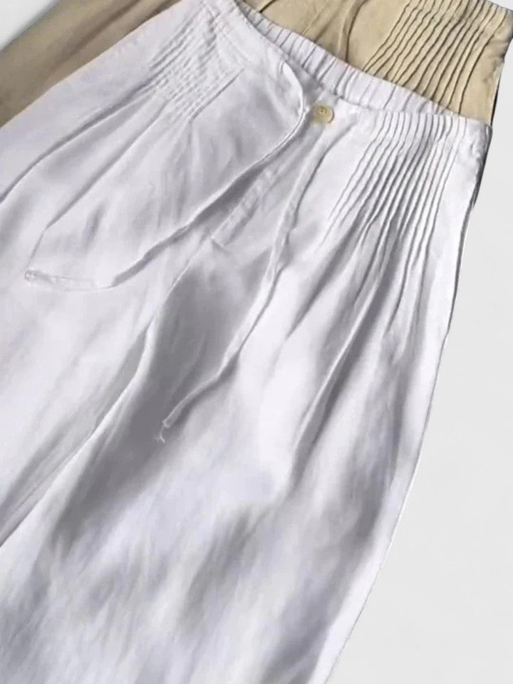 Saree | Comfortable Pants – White | The Bellemont Sisters Australia