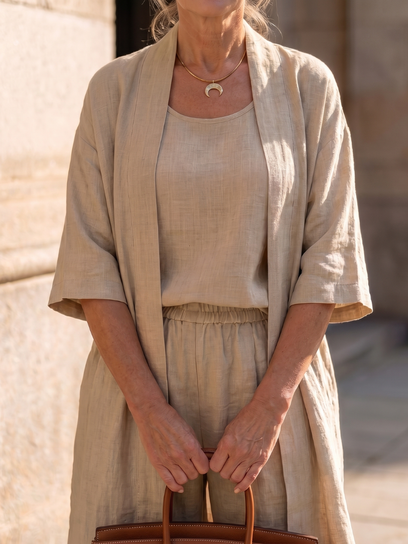 Yael | Three Piece Relaxed Top Pant Set | The Bellemont Sisters Australia