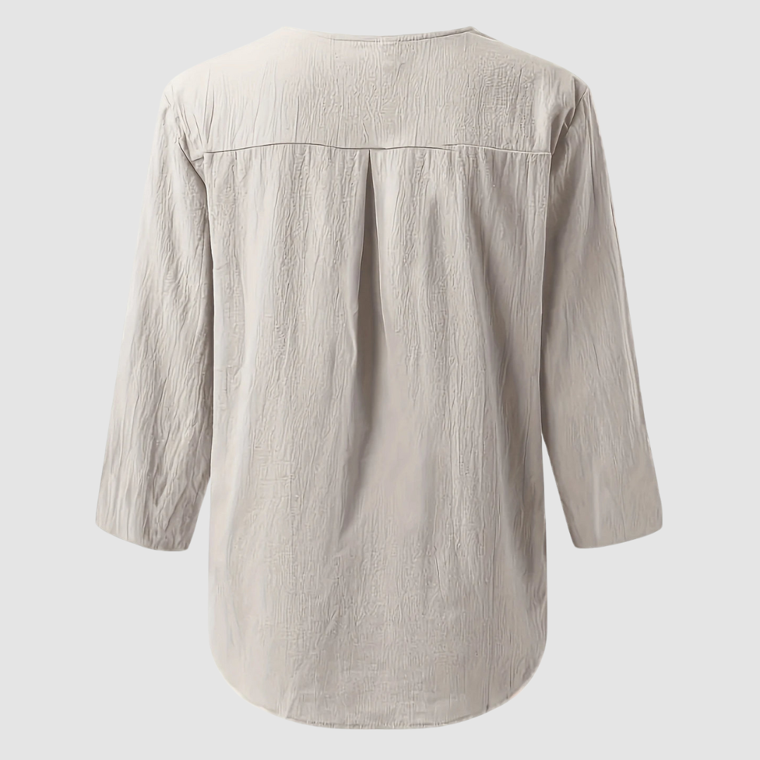 Melisa™ Casual Cotton & Linen Blouse | The Bellemont Sisters Australia