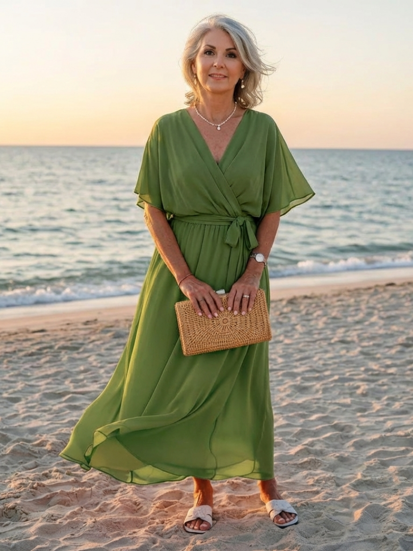 Elysia | V Neck Draped Waist Tie Midi Dress | The Bellemont Sisters Australia