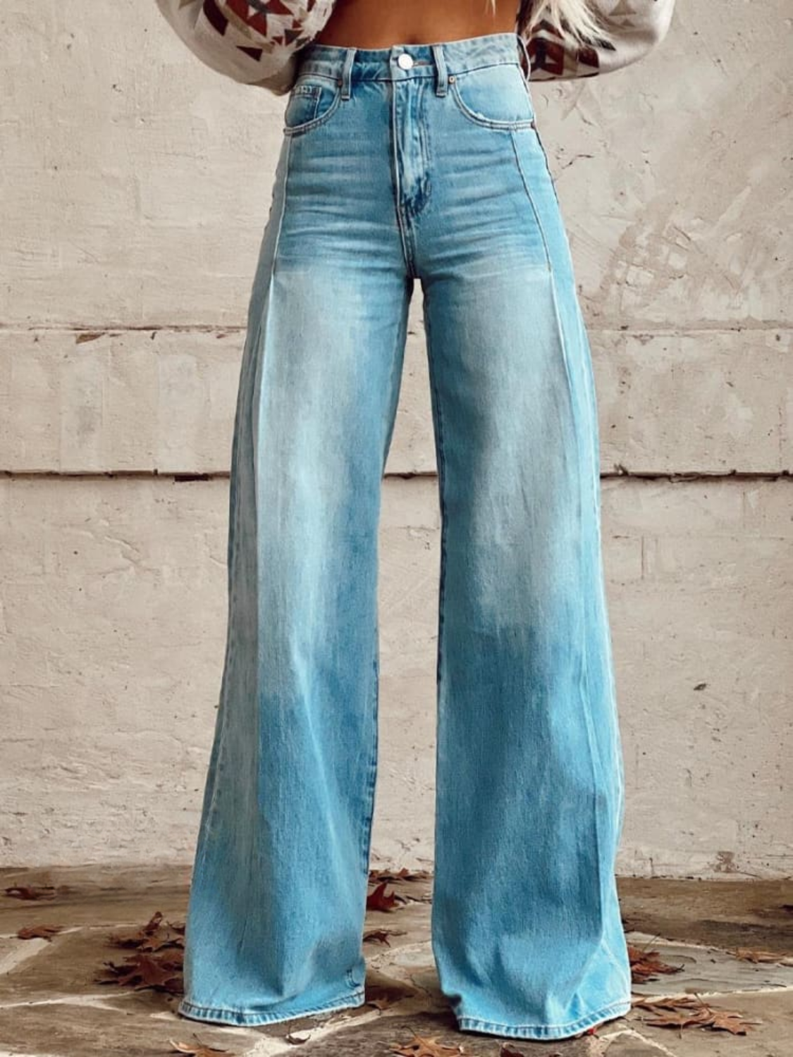 Lucia - Elegant Wide Pants – Blue | The Bellemont Sisters Australia
