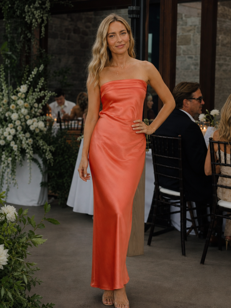 Smoge | Strapless Fitted Silhouette Midi Dress | The Bellemont Sisters Australia
