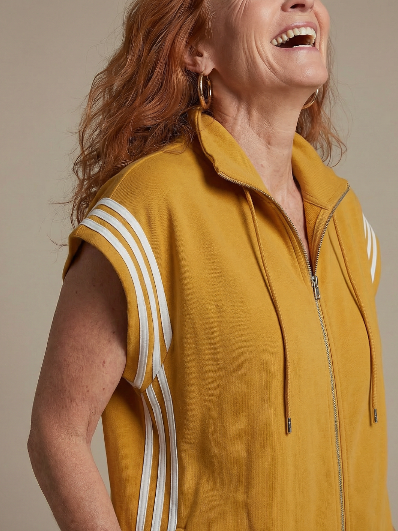 Lark | Zip Front Stripe Panel Jumpsuit | The Bellemont Sisters Australia