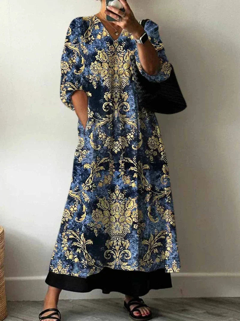 Elegant Printed Dress Sarah | The Bellemont Sisters Australia