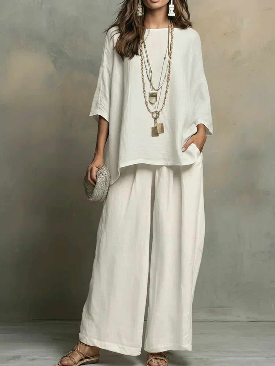 Bianca™ Elegant Two-Piece Set – White | The Bellemont Sisters Australia