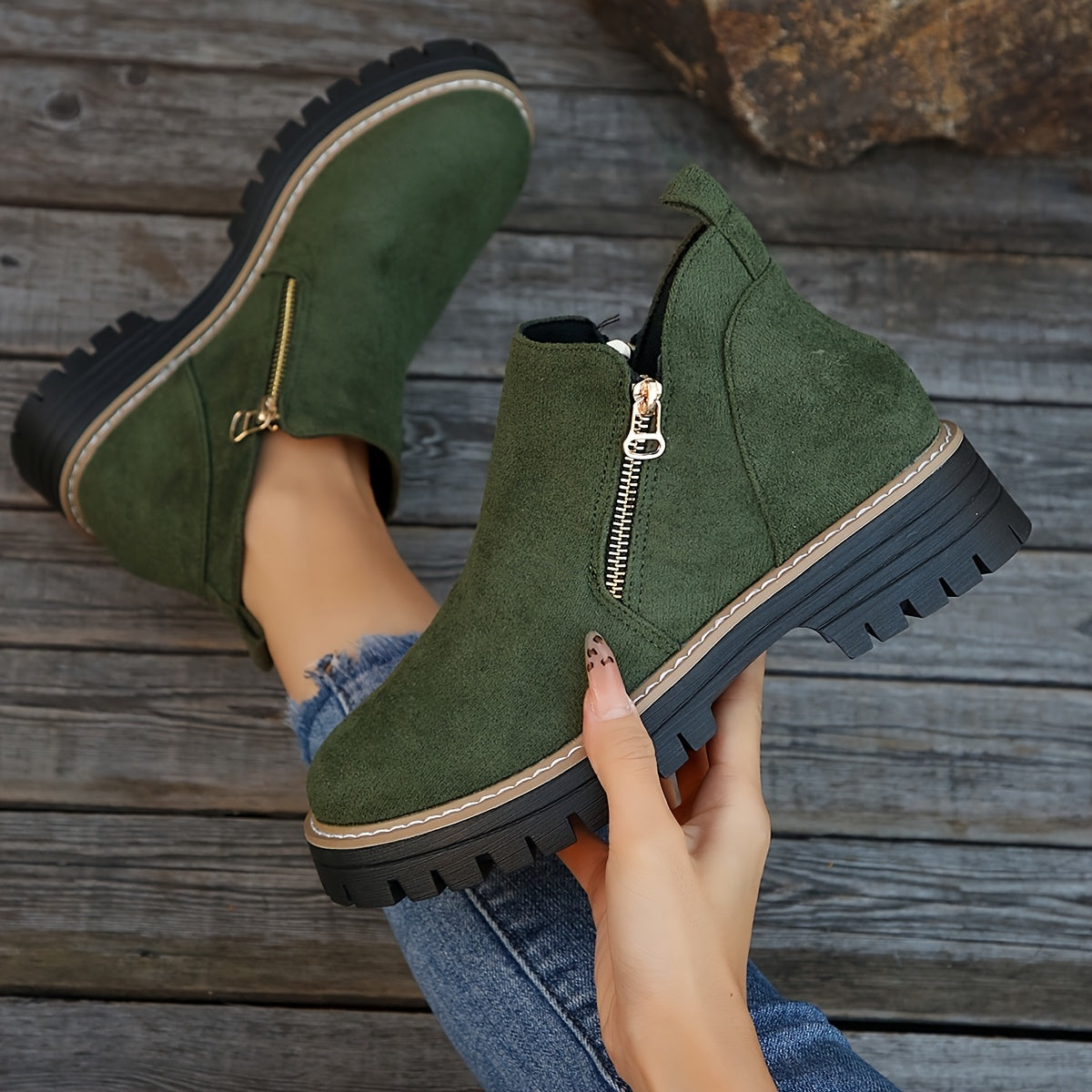 Raely | Orthopedic Boots – Green | The Bellemont Sisters Australia