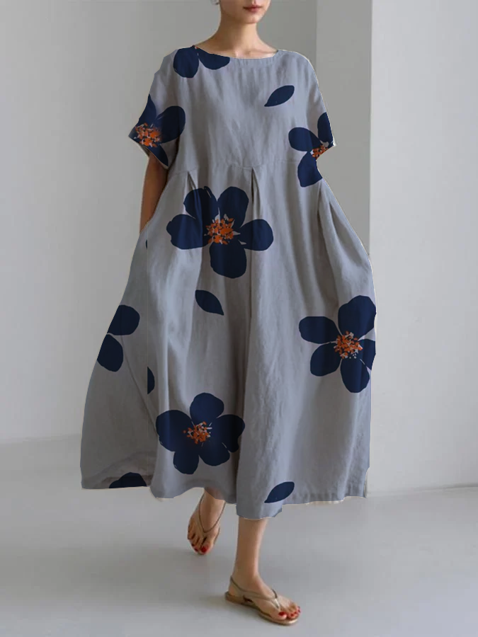Raffa floral summer dress – Blue | The Bellemont Sisters Australia