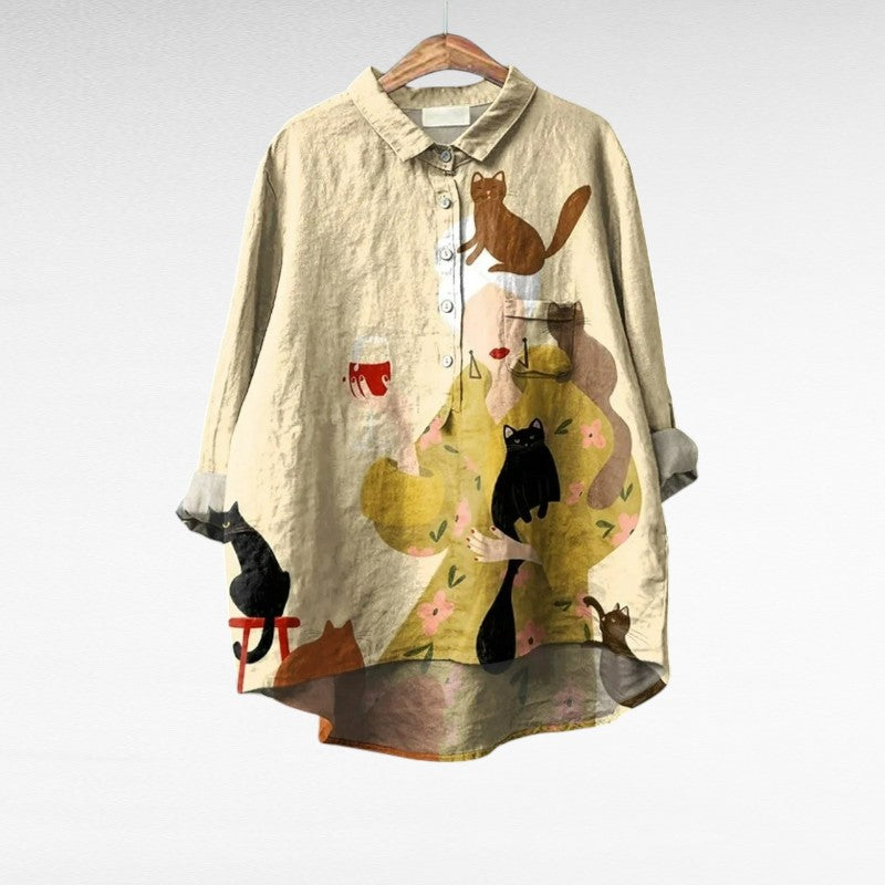 Lillian | Elegant Breezy Summer Blouse – Multicolored | The Bellemont Sisters Australia