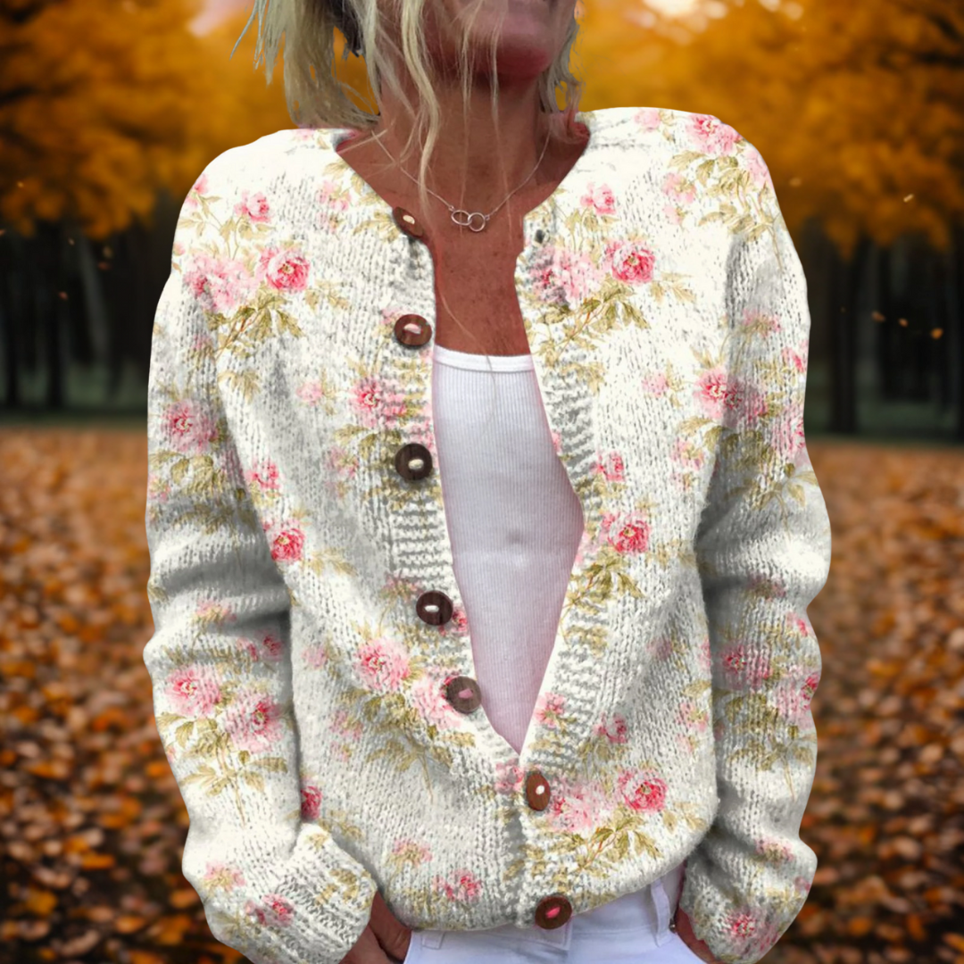 Jessie | Flower Art Cardigan – Multicolour | The Bellemont Sisters Australia