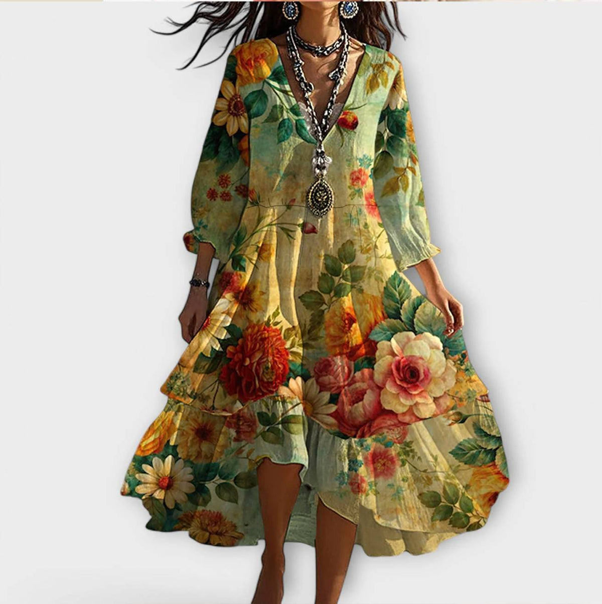 Avelinorah | Elegant Dress – Multi-colored | The Bellemont Sisters Australia