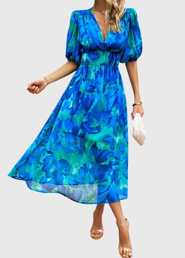 Merlin | Flattering Floral Midi Dress | The Bellemont Sisters Australia