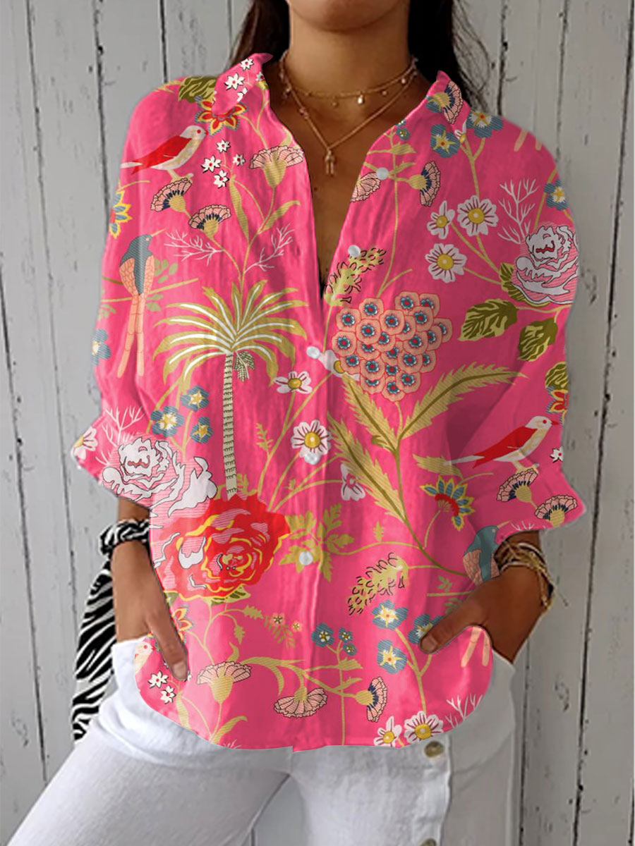 Elizabeth - Tropical Floral Blouse | The Bellemont Sisters Australia