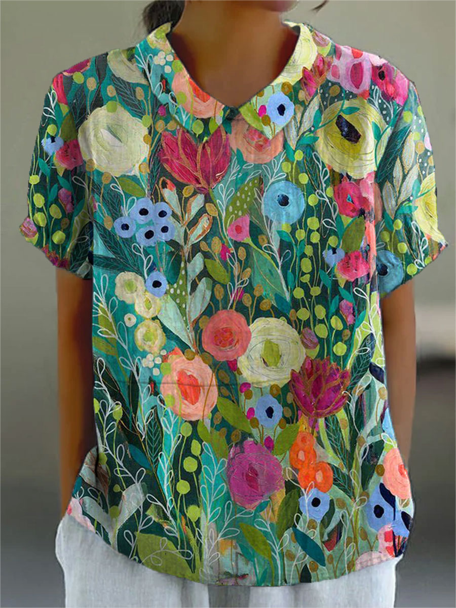 Daisy | Watercolor Floral Shirt – Multicolor | The Bellemont Sisters Australia