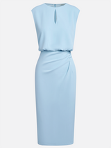 Elvira | Elegant Midi Dress – Navy Blue | The Bellemont Sisters Australia