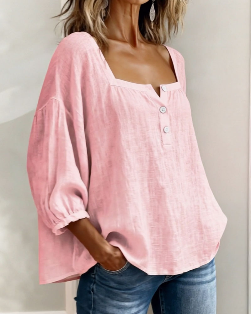 Diane | Square Neck Lantern Sleeve Shirt | The Bellemont Sisters Australia