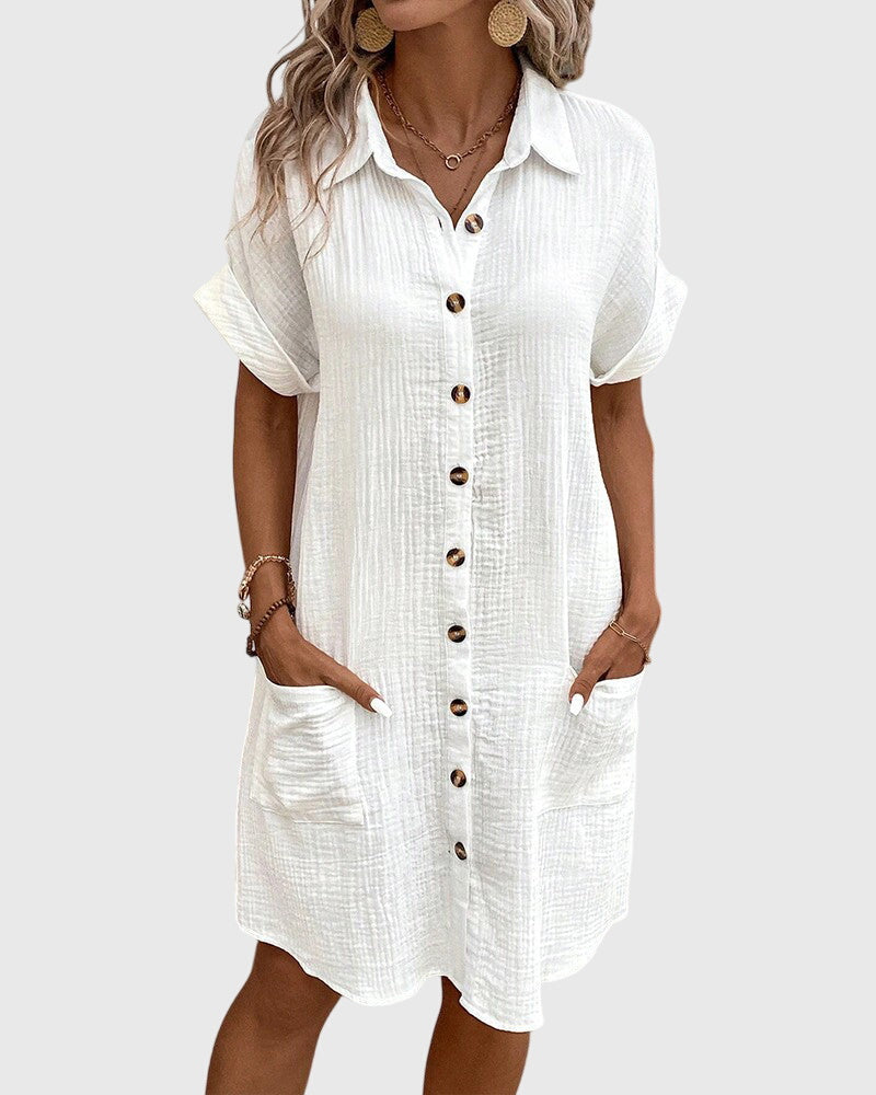 Caroline | Comfortable Dress – White | The Bellemont Sisters Australia